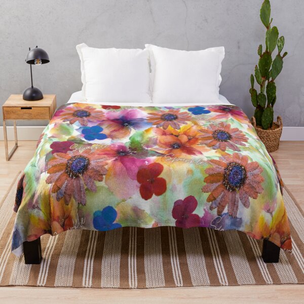 Item preview, Sparkle Floral Design,  Bohemian design, Abstraction, bold colorful abstract playful design inspired by nature designed and sold by Adri Barnard.