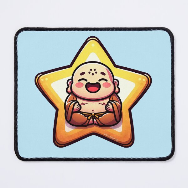 Item preview, Happy Buddah Meditating Cartoon designed and sold by PickledjoArt.