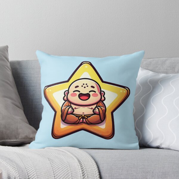 Item preview, Happy Buddah Meditating Cartoon designed and sold by PickledjoArt.