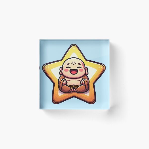 Item preview, Happy Buddah Meditating Cartoon designed and sold by PickledjoArt.