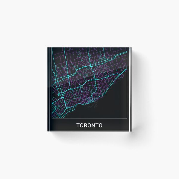 Item preview, Toronto Canada Named City Map - Neon Fantasy designed and sold by StylishStacks.