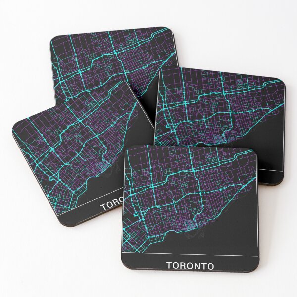 Item preview, Toronto Canada Named City Map - Neon Fantasy designed and sold by StylishStacks.