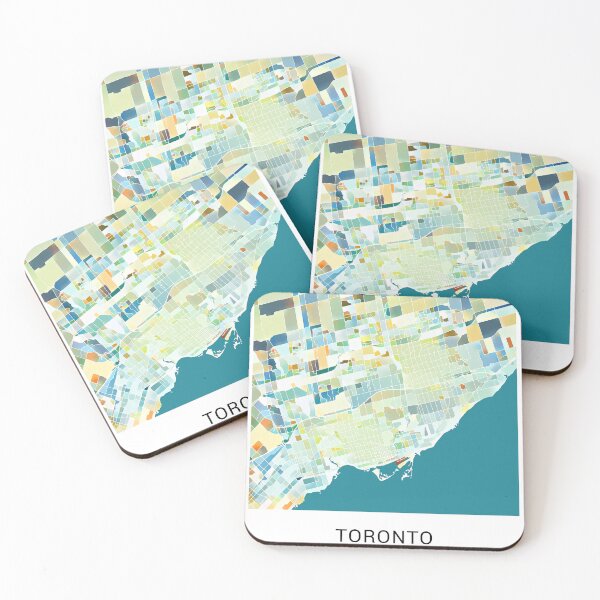 Item preview, Toronto Canada Named City Map - Pastel Color Scheme designed and sold by StylishStacks.