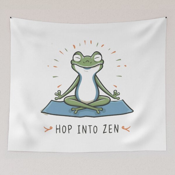 Item preview, Hop Into Zen, Yoga Frog designed and sold by Krieghorn.
