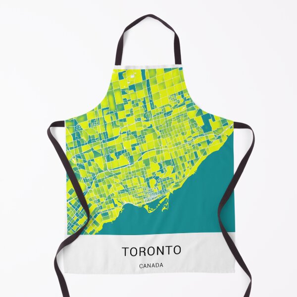 Item preview, Toronto Canada Named City Map - Green-Yellow Duotone designed and sold by StylishStacks.