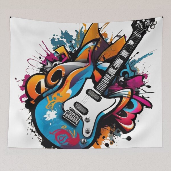 Item preview, Unleashing Vibrant Grooves with Hypnotic Guitar Designs designed and sold by HarmonyGuitars.