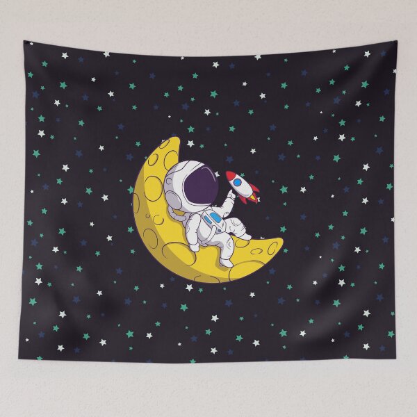 Item preview, Astronaut relaxing on the moon designed and sold by asbno19.