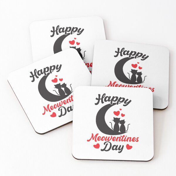 Item preview, Cute Cat Valentines Day Kitty Quote Happy Meowentines Day designed and sold by teeshop87.