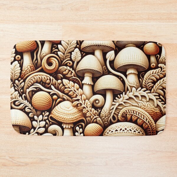Item preview, Mushrooms Crochet Pattern in Warm Beige designed and sold by irek07.