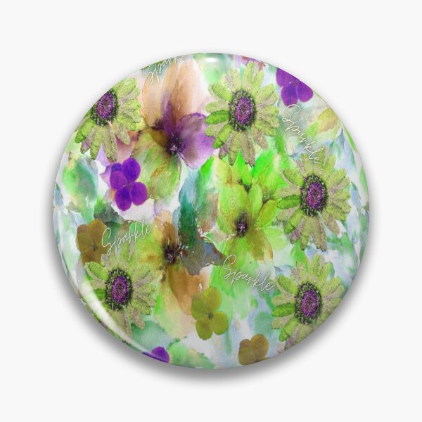Item preview, Sparkle Floral Design 2,  Bohemian design, Abstraction, bold colorful abstract playful design inspired by nature designed and sold by Adri Barnard.