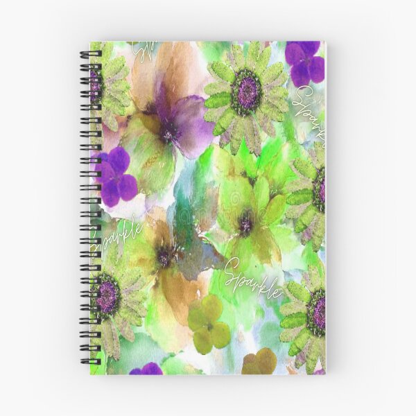 Item preview, Sparkle Floral Design 2,  Bohemian design, Abstraction, bold colorful abstract playful design inspired by nature designed and sold by Adri Barnard.