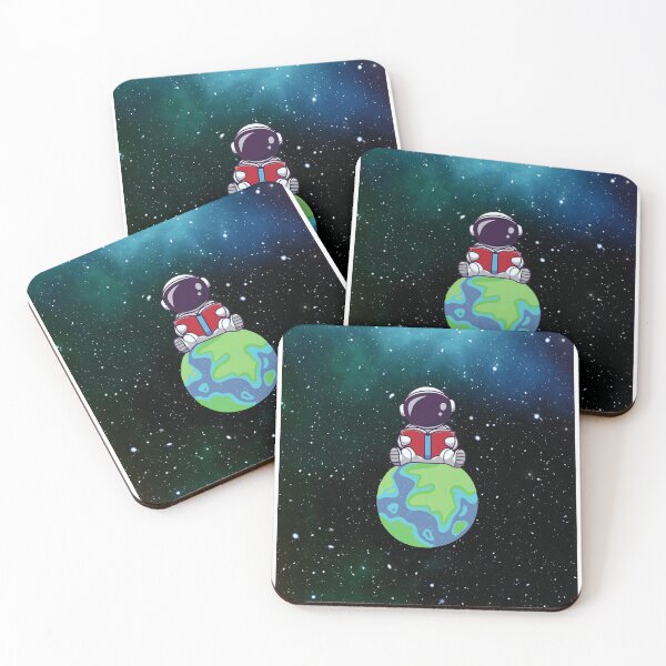 Item preview, Cute Astronaut Reading Book Cartoon Vector Illustration designed and sold by asbno19.