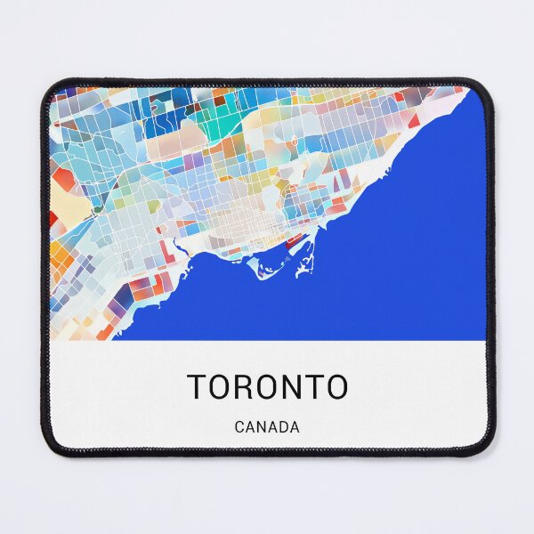 Item preview, Toronto Canada Named City Map - Tropical Rainbow Scheme designed and sold by StylishStacks.