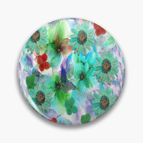 Item preview, Sparkle Floral Design 3,  Bohemian design, Abstraction, bold colorful abstract playful design inspired by nature designed and sold by Adri Barnard.