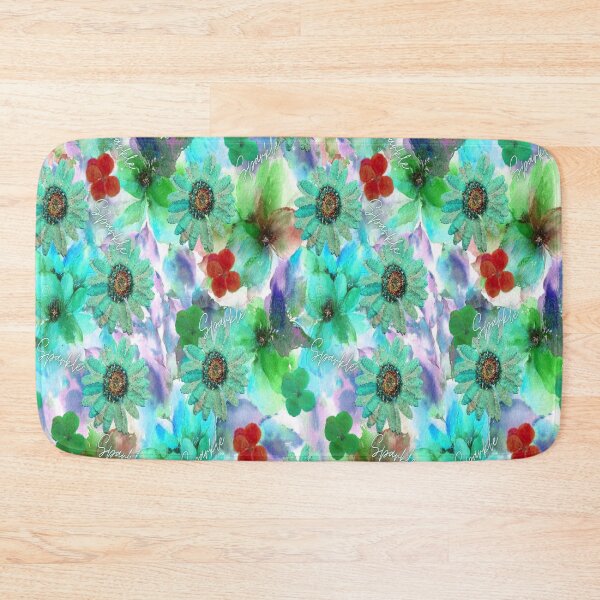 Item preview, Sparkle Floral Design 3,  Bohemian design, Abstraction, bold colorful abstract playful design inspired by nature designed and sold by Adri Barnard.