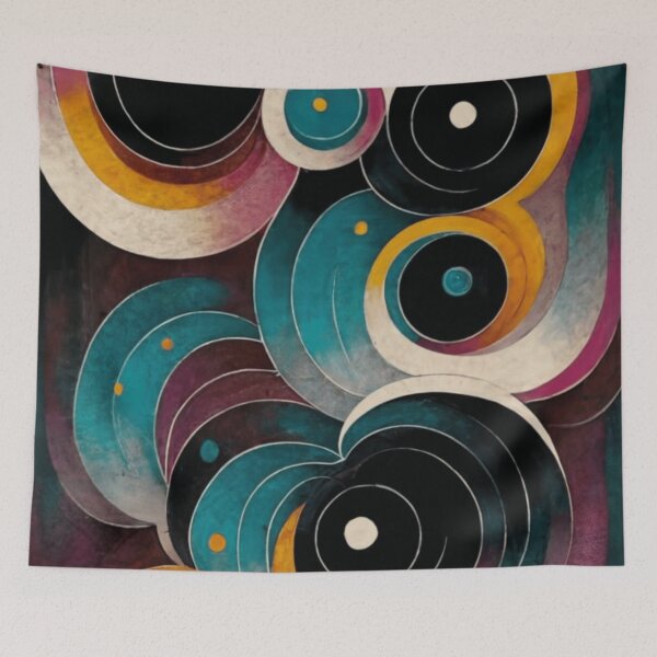 Item preview, SPACE PATTERN GEOMETRIC ABSTRACT, painting, graffiti, vibrant designed and sold by asbno19.