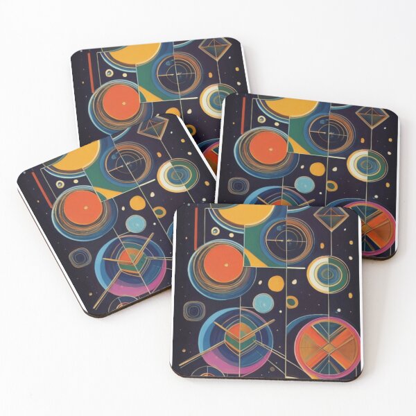Item preview, SPACE PATTERN GEOMETRIC ABSTRACT, painting, graffiti, vibrant designed and sold by asbno19.