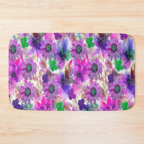 Item preview, Sparkle Floral Design 4,  Bohemian design, Abstraction, bold colorful abstract playful design inspired by nature designed and sold by Adri Barnard.