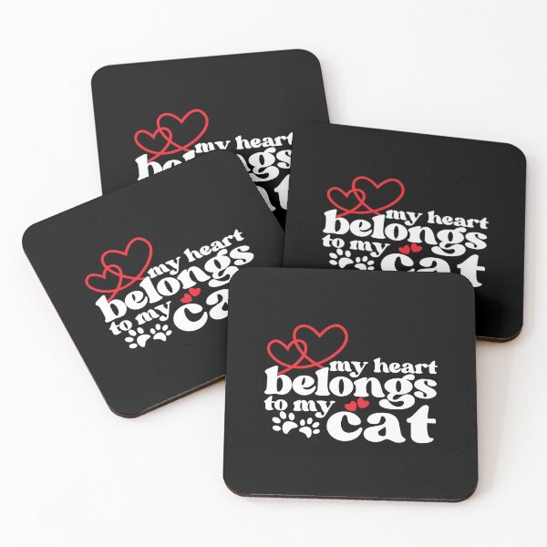 Item preview, Cute Cat Valentines Day Kitty Quote My Heart Belongs To My Cat designed and sold by teeshop87.
