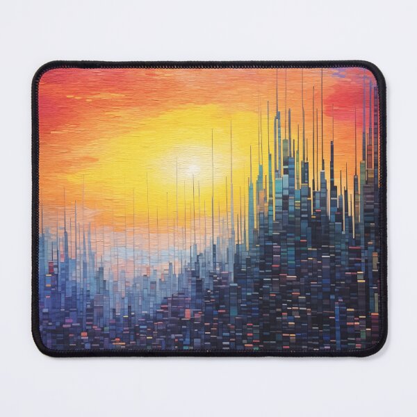Item preview, Colorful Horizon: Pixelated Cityscape designed and sold by Artisleek Designs.