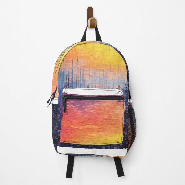 Item preview, Colorful Horizon: Pixelated Cityscape designed and sold by Artisleek Designs.