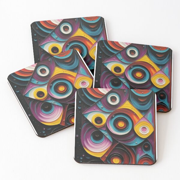 Item preview, SPACE PATTERN GEOMETRIC ABSTRACT, painting, graffiti, vibrant designed and sold by asbno19.