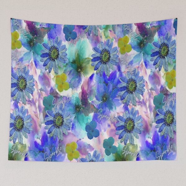 Item preview,  Sparkle Floral Design 5,  Bohemian design, Abstraction, bold colorful abstract playful design inspired by nature designed and sold by Adri Barnard.
