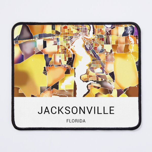 Item preview, Jacksonville Florida Named City Map - Golden Yellow designed and sold by StylishStacks.