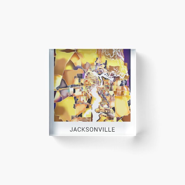 Item preview, Jacksonville Florida Named City Map - Golden Yellow designed and sold by StylishStacks.