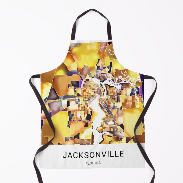 Item preview, Jacksonville Florida Named City Map - Golden Yellow designed and sold by StylishStacks.