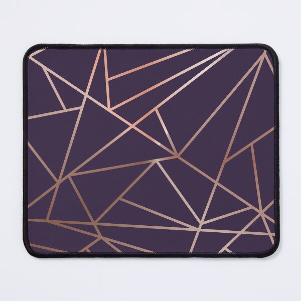 Item preview, Deep Purple and Metallic Rose Gold Geometric Design designed and sold by Ladyfyre.