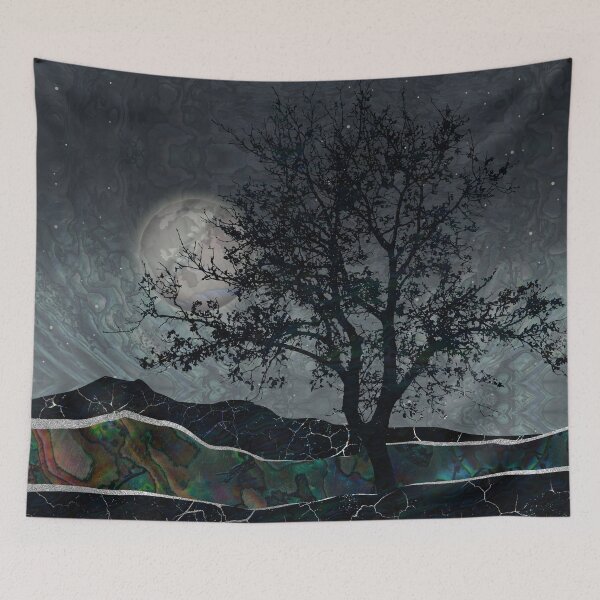 Item preview, Abstract Abalone Night Composition designed and sold by k9printart.