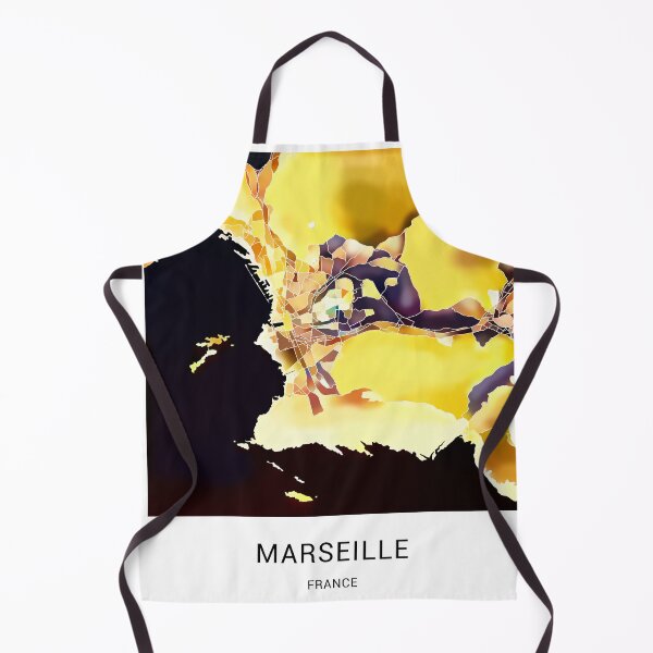 Item preview, Marseille France Named City Map - Golden Yellow designed and sold by StylishStacks.