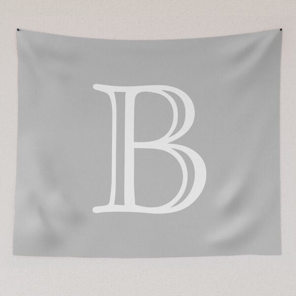 Item preview, Silver Gray Basic And Elegant Monogram B designed and sold by rewstudio.