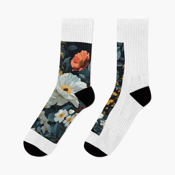 Item preview, A modern and minimalist floral pattern bold black and white blooms. designed and sold by cozycrafts3.