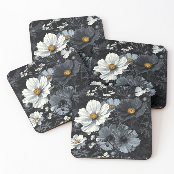 Item preview, A modern and minimalist floral pattern bold black and white blooms. designed and sold by cozycrafts3.