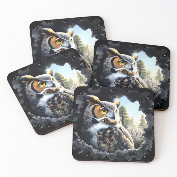Item preview, Great horned owl animal art designed and sold by RubisLeaf.