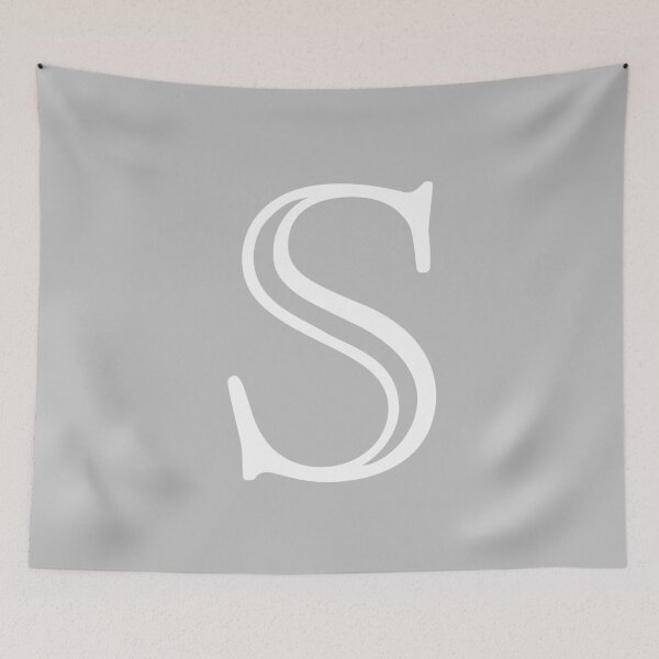 Item preview, Silver Gray Basic And Elegant Monogram S designed and sold by rewstudio.