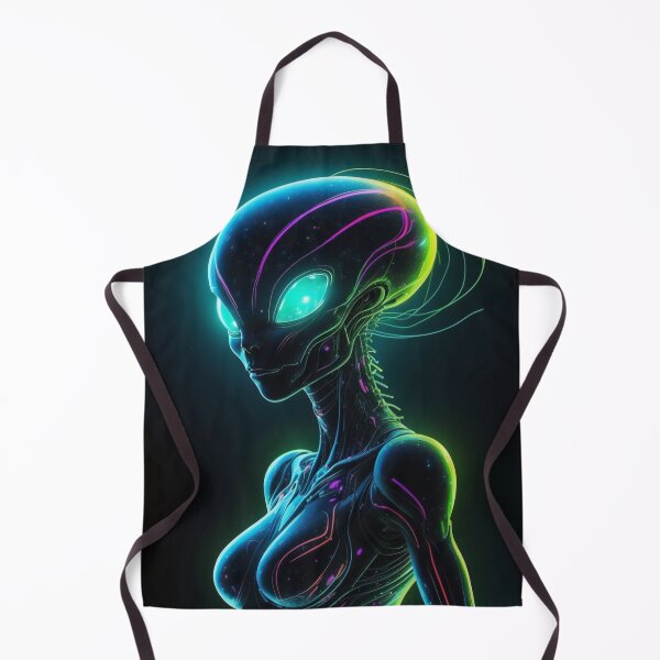Item preview, Alien Elegance Neon Glow Extraterrestrial Art for Sci-Fi Enthusiasts designed and sold by ElLocoMus.
