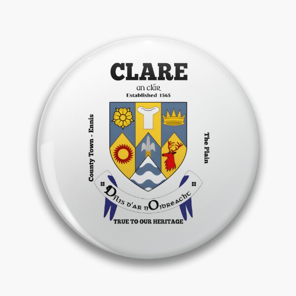 Item preview, Irish County Clare Ireland Crest, Translation & More designed and sold by REAL IRISH GIFTS.
