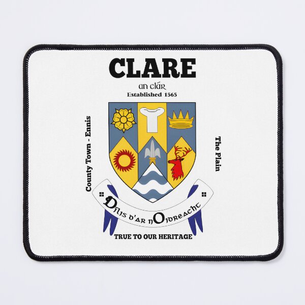 Item preview, Irish County Clare Ireland Crest, Translation & More designed and sold by REAL IRISH GIFTS.