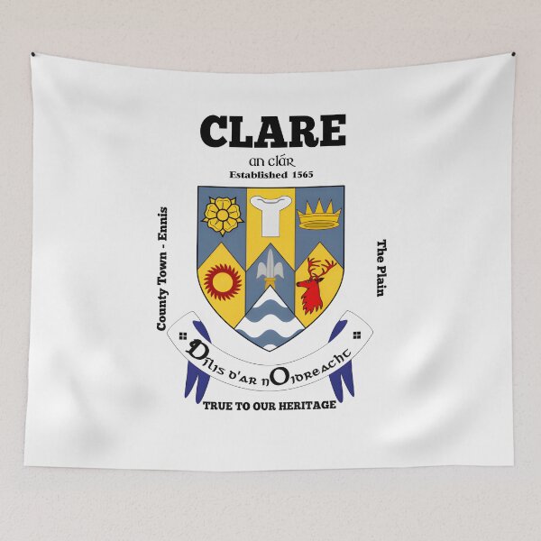 Item preview, Irish County Clare Ireland Crest, Translation & More designed and sold by REAL IRISH GIFTS.