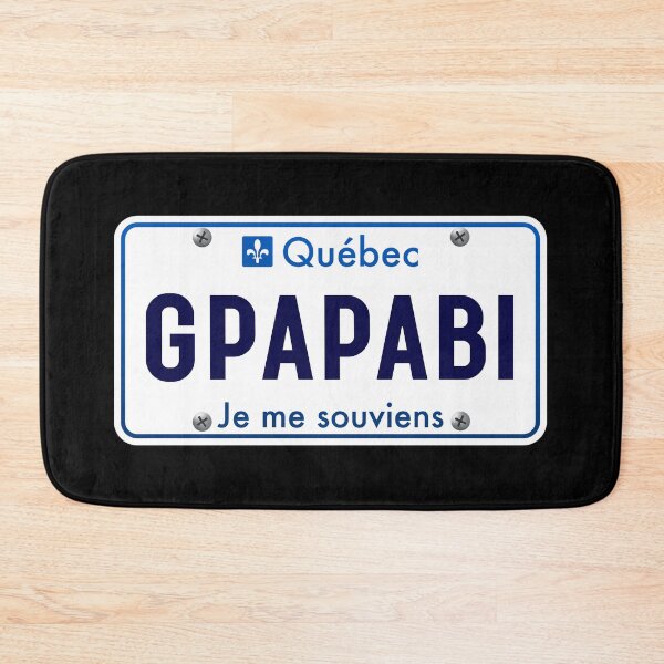 Item preview, Passe-Partout GPAPABI Quebec Funny Car License Plate designed and sold by Quebec-Shop.