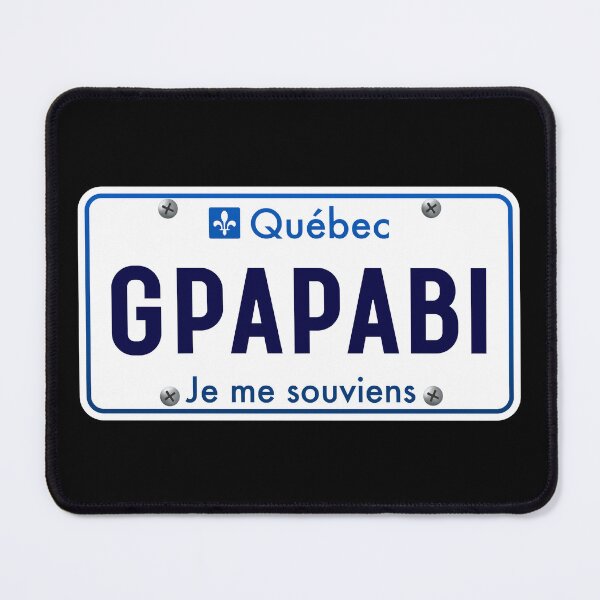 Item preview, Passe-Partout GPAPABI Quebec Funny Car License Plate designed and sold by Quebec-Shop.