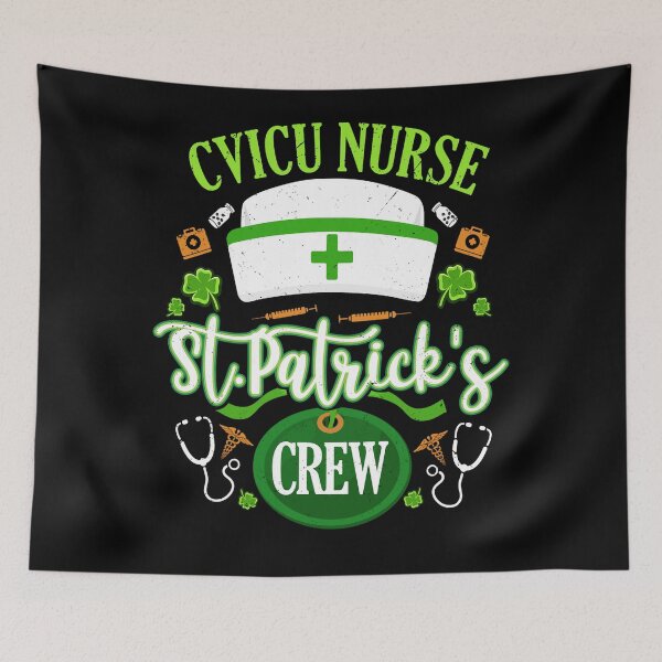 Item preview, CVICU Nurse St Patrick's Day Crew Shamrock Matching designed and sold by BalladOfZeus.