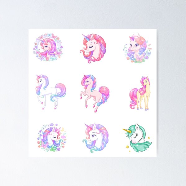 Item preview, beautiful unicorn with beautiful hair designed and sold by huape.