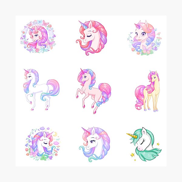 Item preview, beautiful unicorn with beautiful hair designed and sold by huape.