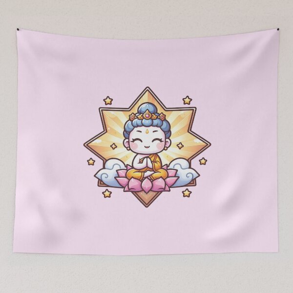 Item preview, Panchika God of riches -  Buddah Meditating Cartoon designed and sold by PickledjoArt.