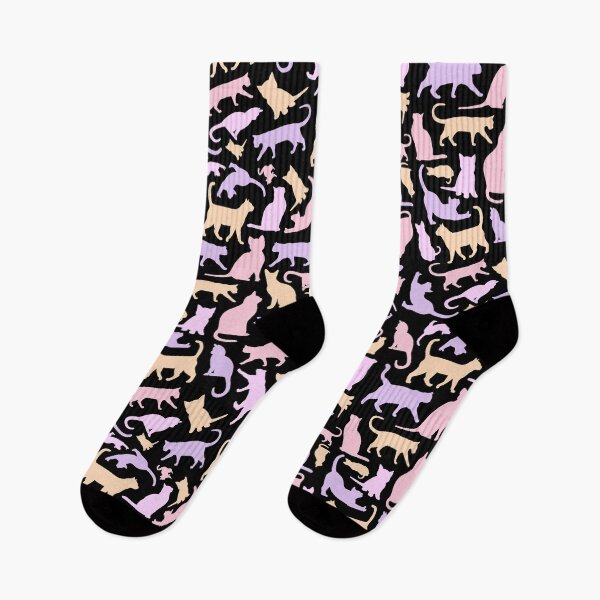 Item preview, Cats in Pink Peach and Purple Hues - Pattern designed and sold by GWTF-Designs.