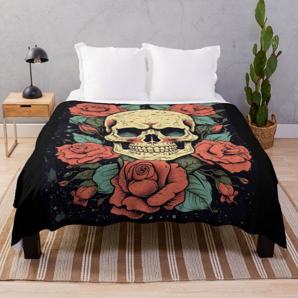Item preview, BONES AND BOTANY / SKULL WITH ROSES designed and sold by LuNkyRose.